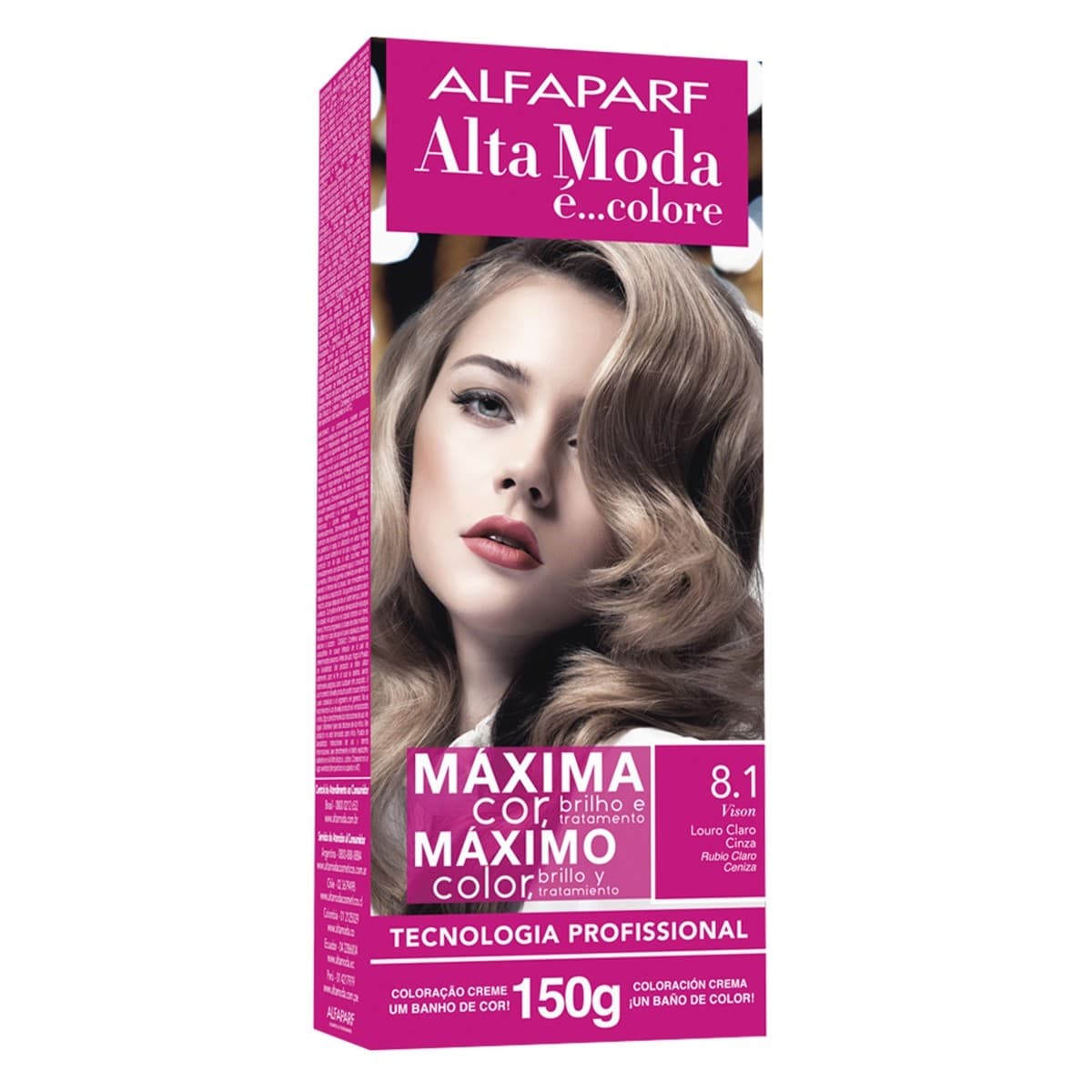 TINTURA ALFAPARF ALTA MODA 8.1 - VISON LOURO CLARO CINZA
