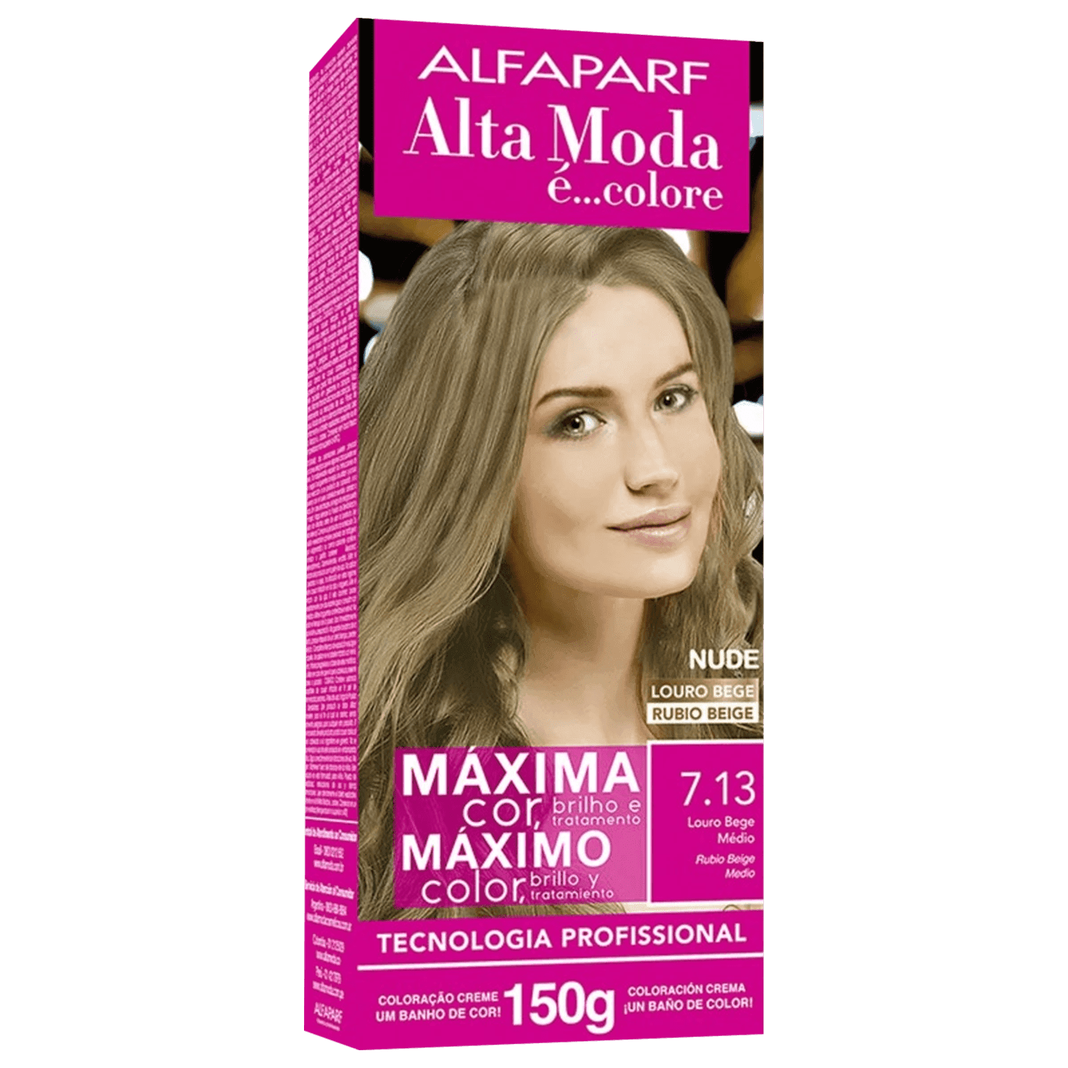 TINTURA ALTA MODA 150G 7.13 LOURO BEGE MEDIO