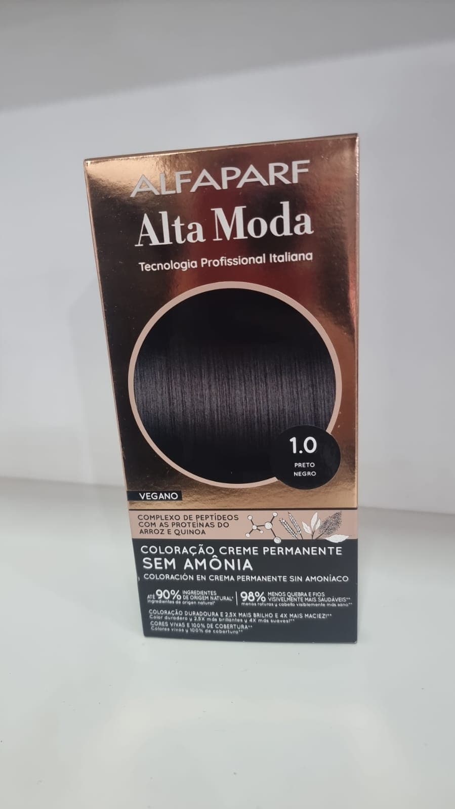 TINTURA ALFAPARF ALTA MODA 1.0- PRETO PROFISSIONAL