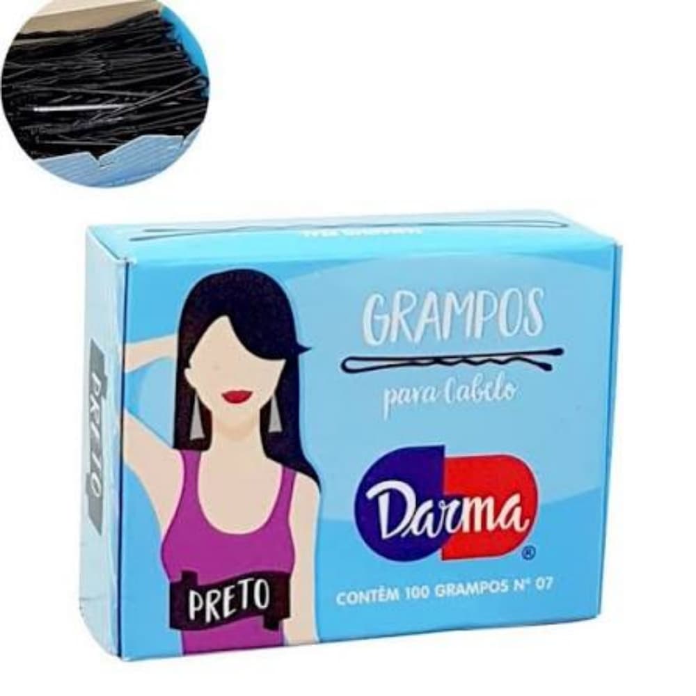 GRAMPOS PARA CABELO N07 PRETO C/100 DARMA