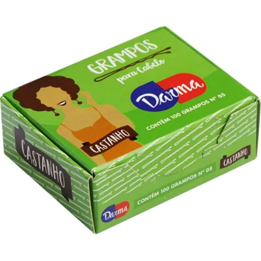 GRAMPOS PARA CABELO N05 CASTANHO C/100 DARMA