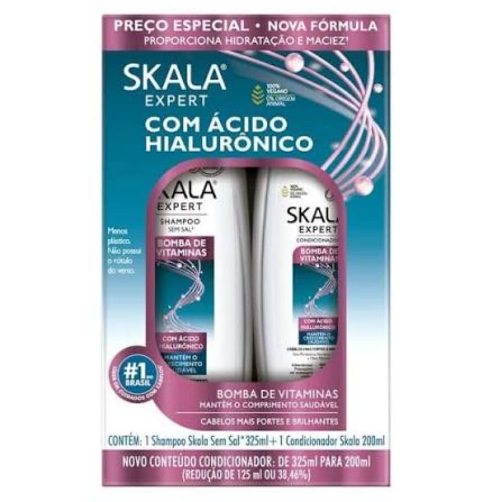 KIT SKALA SHAMPOO CONDICIONADOR ACIDO HIALURONICO
