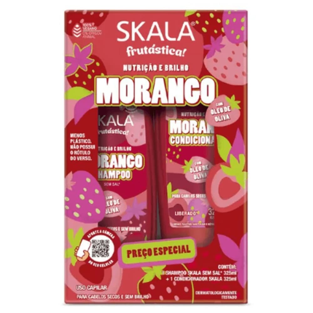 KIT SKALA SHAMPOO CONDICIONADOR MORANGO