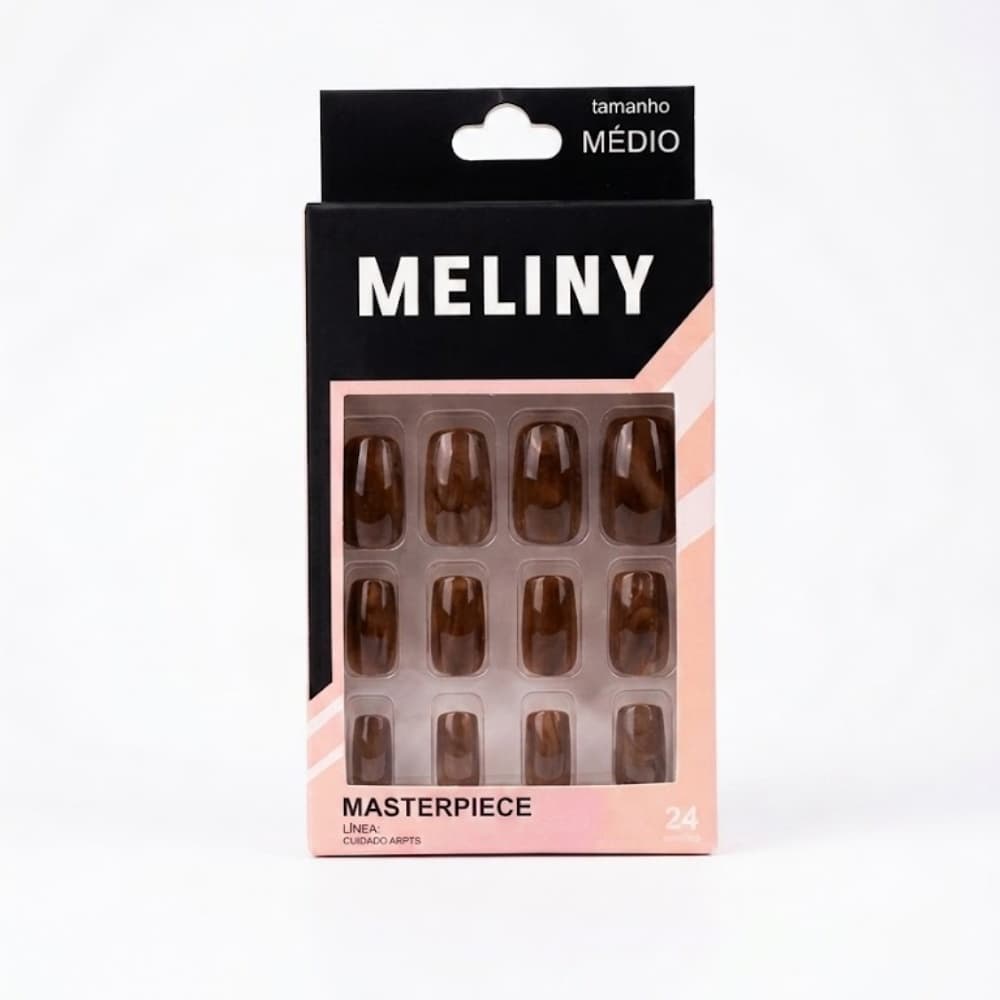 UNHA POSTICA MELINY - MARROM