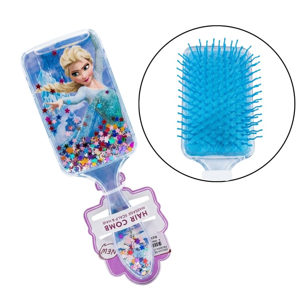 ESCOVA RAQUETE FROZEN COM GLITTER